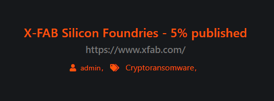 Maze勒索軟件攻擊晶圓代工龍頭X-FAB，全球供應鏈與網絡安全警鐘再鳴
